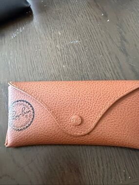 Ray-Ban Brown Pebbled Leather Sunglasses Case